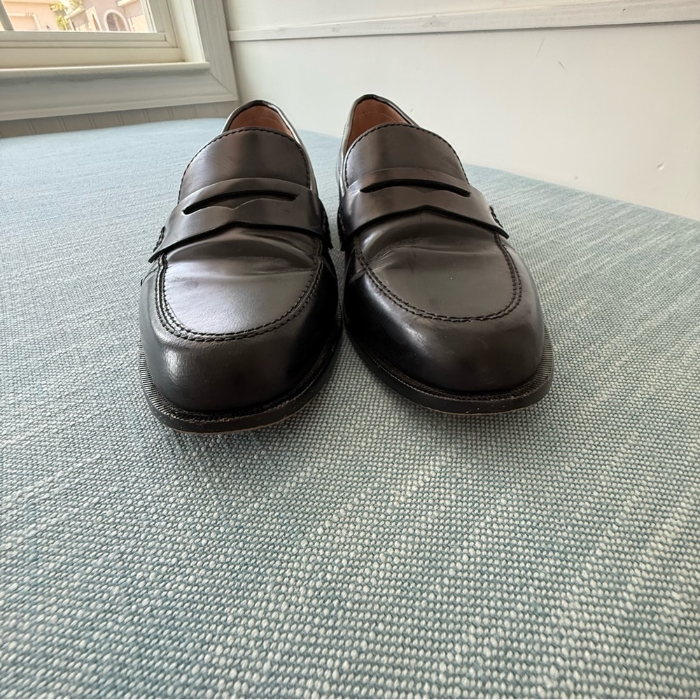 J Crew Classic Tab Black Spazzolato Leather Loafer - Picture 3 of 10